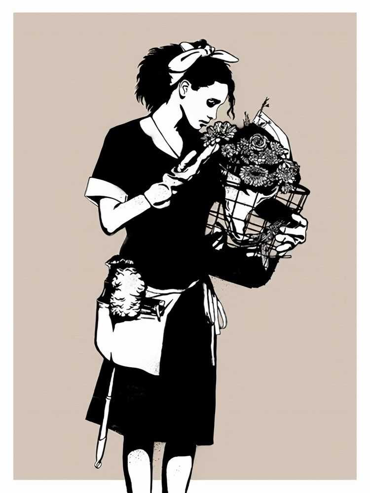 Pobel, ‘Anna (Mono Khaki)’, 31-03-2017, Print, Black color screen print, ABC Printhouse, Numbered