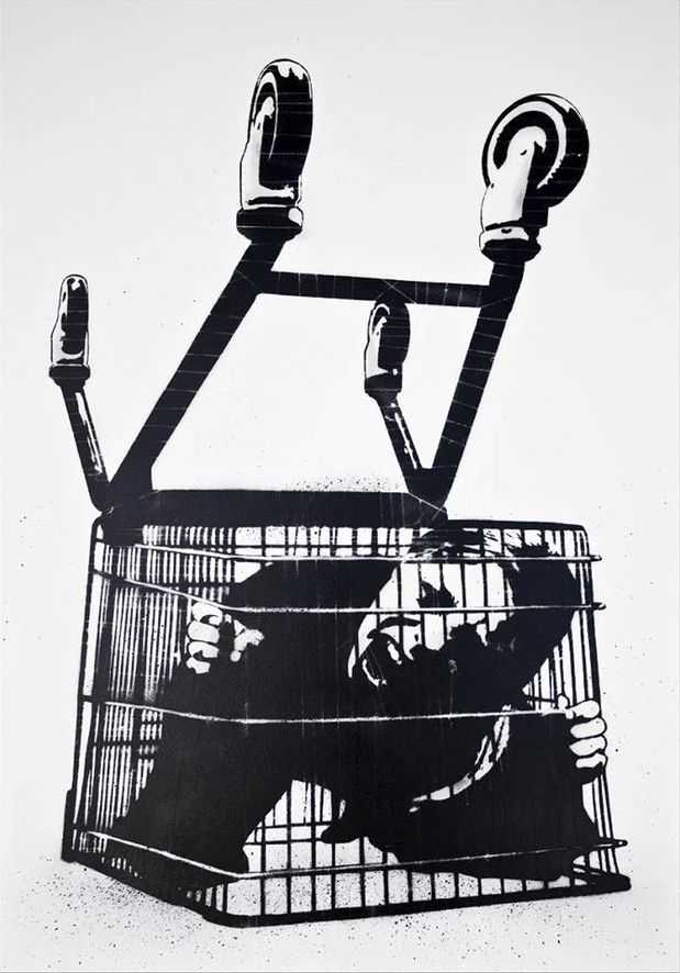 Pobel, ‘Jolly Trolley’, 09-05-2013, Print, Spray paint and acrylic on canvas, ABC Printhouse, Numbered, Handfinished