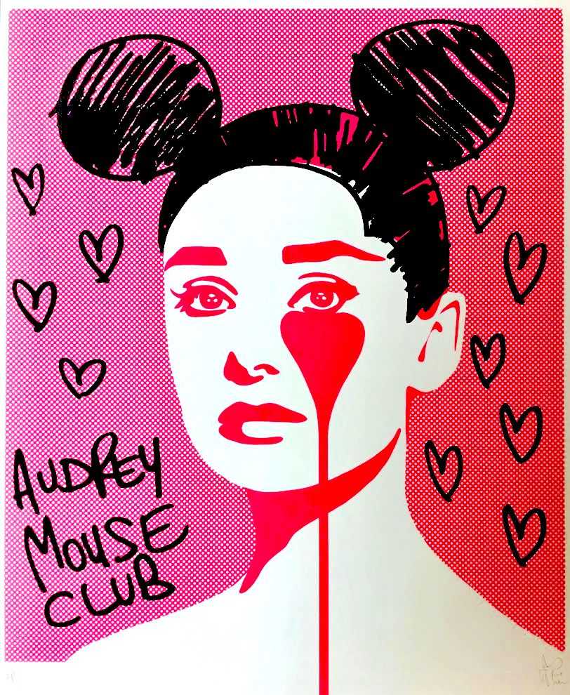Pure Evil, ‘Audrey Mouse Club!’, 12-07-2017, Print, 2 colour screenprint edition of 100 on 320gsm Fedrigoni Paper, Self-released, Numbered