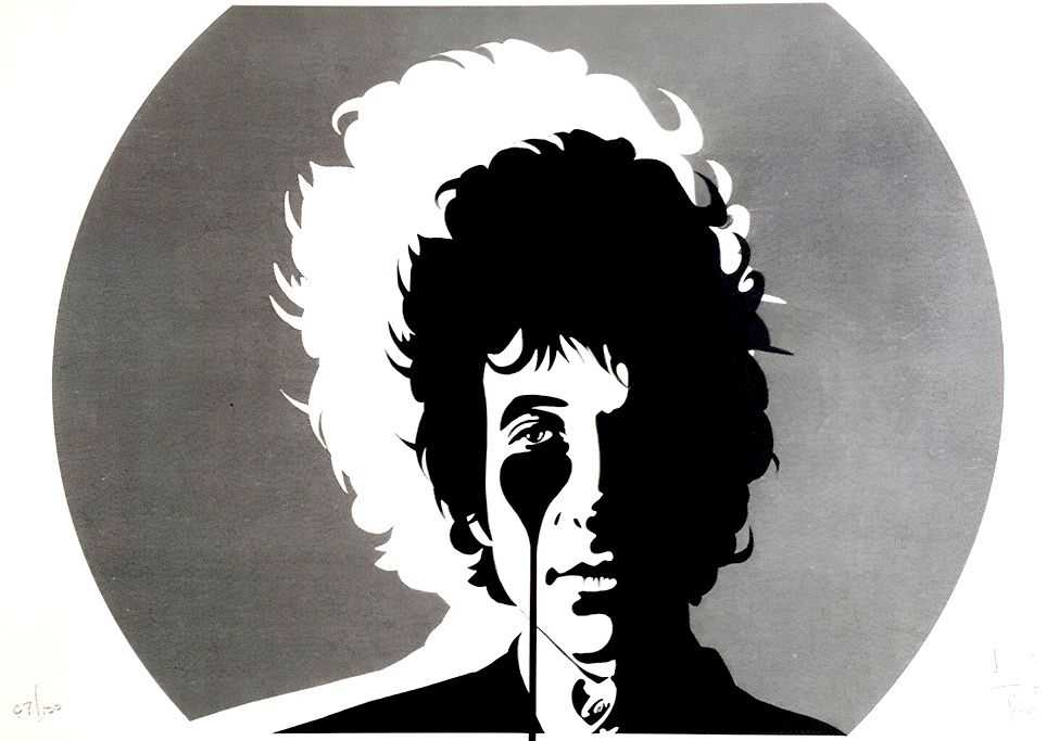 Pure Evil, ‘Black Dylan (Art Car Boot 2018)’, 16-09-2018, Print, Screenprint on Coventry Rag Vellum 290gsm, Self-released, Numbered