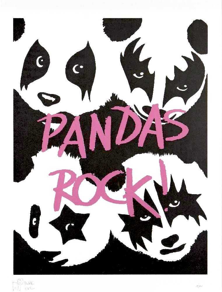 Pure Evil, ‘Pandas Rock’, 07-12-2006, Print, Screenprint, Pictures On Walls, Numbered