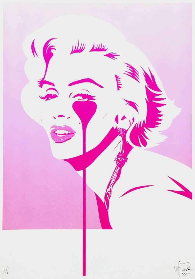Pure Evil, ‘Pink Marilyn (Art Car Boot 2018)’, 16-09-2018, Print, Screenprint on Coventry Rag Vellum 290gsm, Self-released, Numbered