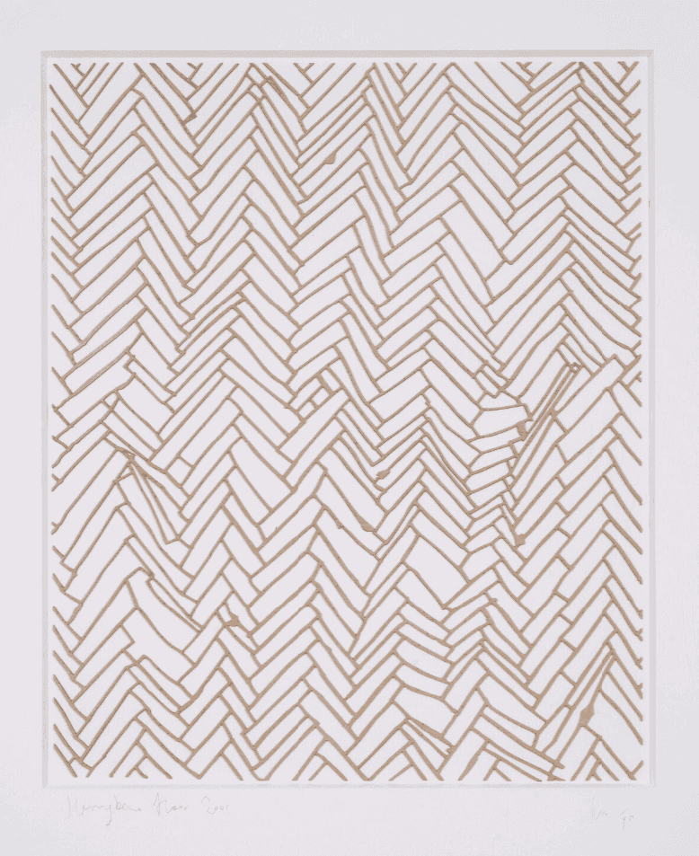 Rachel Whiteread, ‘Herringbone Floor’, 2001, Print, Laser-cut plywood relief ,, Counter Editions, Numbered, Dated