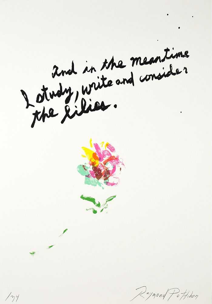 Raymond Pettibon, ‘Lilies’, 2018, Print, Lithograph, null, Numbered