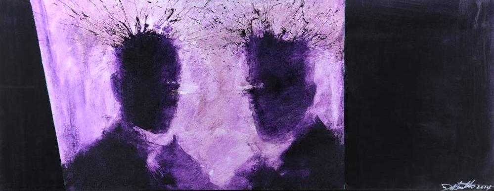 Richard Hambleton, ‘Purple Shadow Head’, 2015, Print, Pigment print on aluminium Dibond mount, Self-released, Numbered
