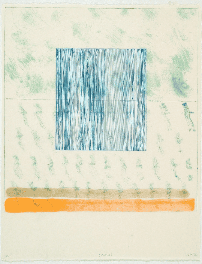 Richard Tuttle, ‘Naked X’, 2004, Print, Color soft ground etching with drypoint and hand staining, Crown Point Press, 