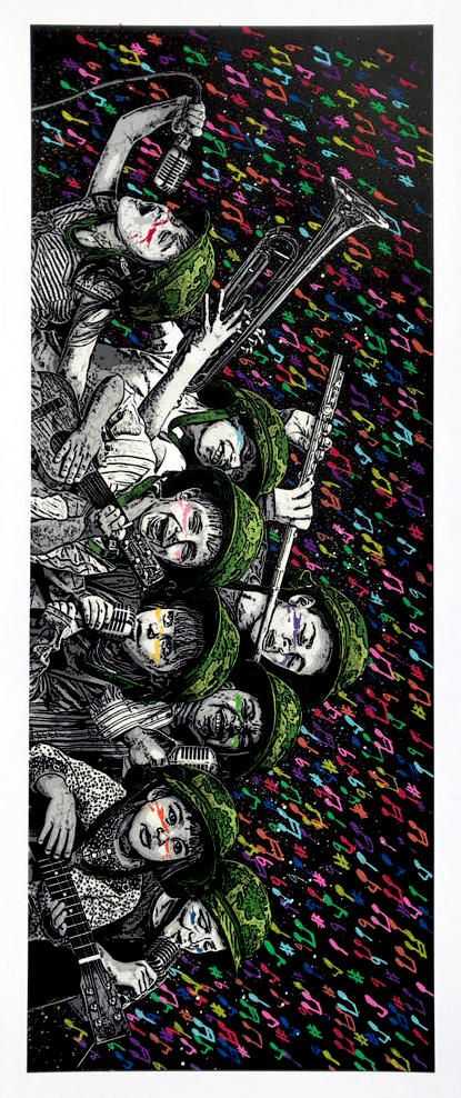 Roamcouch, ‘Lethal Weapon’, 22-09-2017, Print, Hand-embellished screenprint, Bottleneck Gallery, Numbered, Handfinished