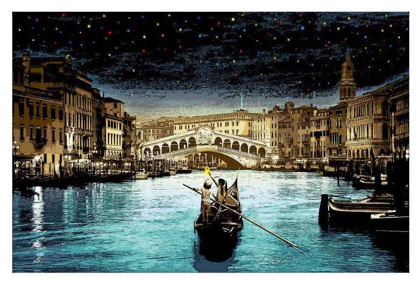 Roamcouch, ‘Wish Upon A Star - Venice’, 01-04-2016, Print, 22 color screen print on Legion somerset 300gsm vellum paper, Arcadium Gallery, Numbered