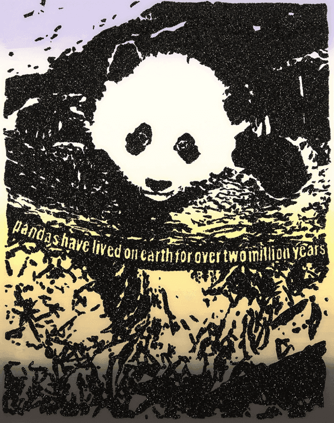 Rob Pruitt, ‘Giant Panda’, 2019, Print, Screen print with glitter on paper, null, Numbered, Dated