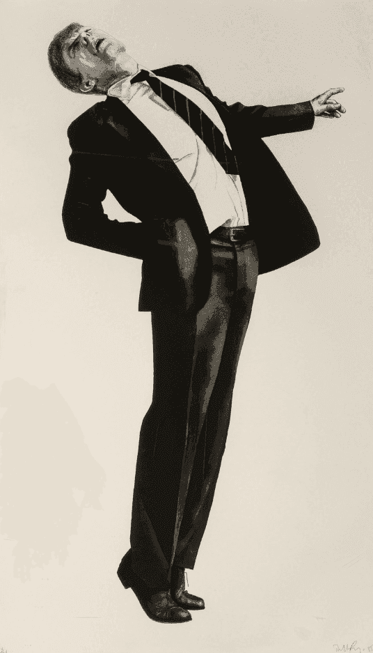 Robert Longo, ‘Edmund’, 1985, Print, Lithograph, Brooke Alexander Inc., Numbered, Dated
