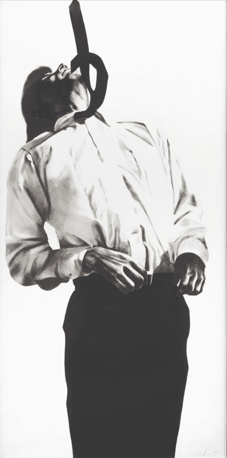 Robert Longo, ‘Eric from Men in the Cities’, 1985, Print, Lithograph on rag paper, Edition Schellmann, Numbered, Dated