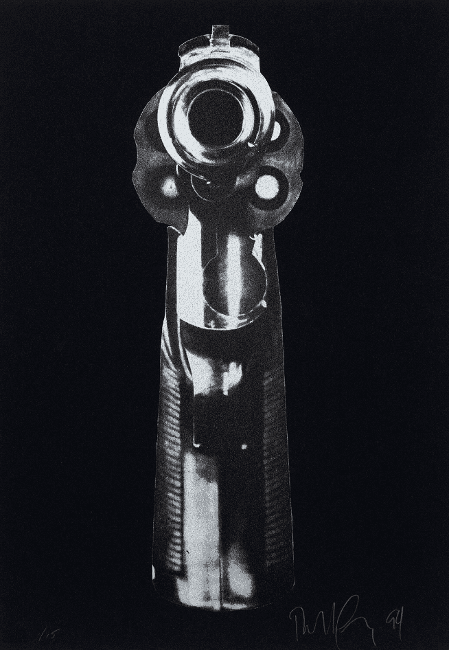 Robert Longo, ‘Gun’, 1994, Print, Screenprint, null, Numbered, Dated