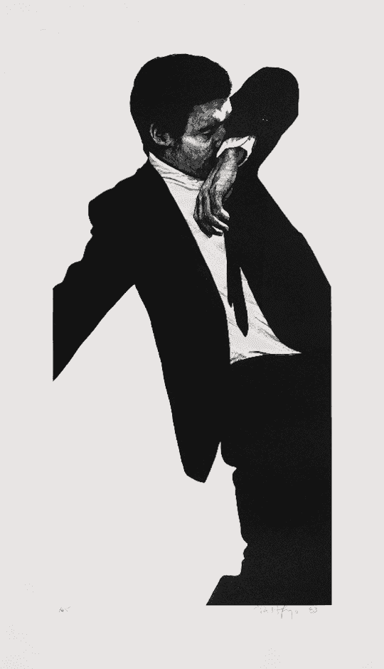 Robert Longo, ‘Mark’, 1983, Print, Original lithograph with embossing on Arches paper, null, Numbered, Dated