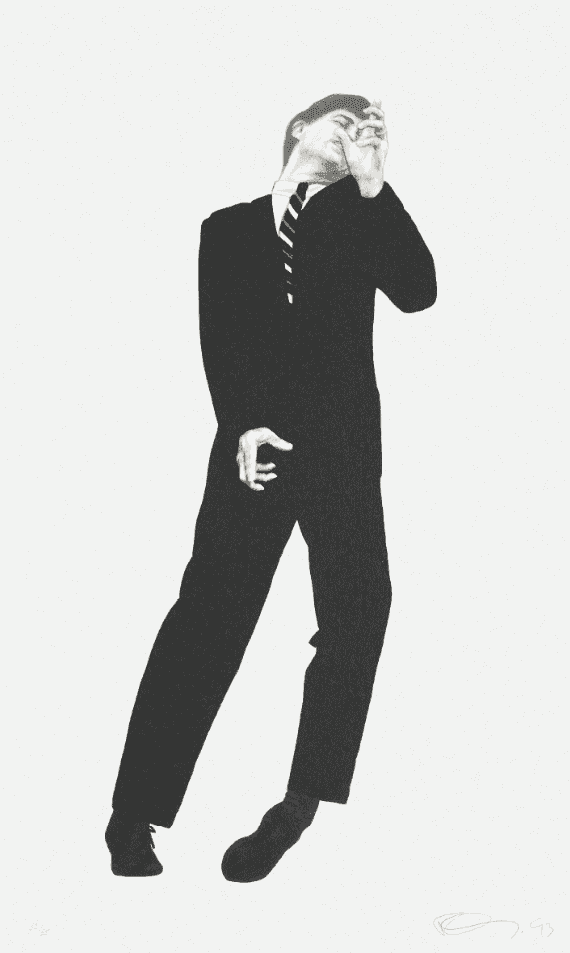Robert Longo, ‘Men in the Cities - Study of Dave’, 1993, Print, Lithograph, on wove paper, with full margins, null, Numbered, Dated
