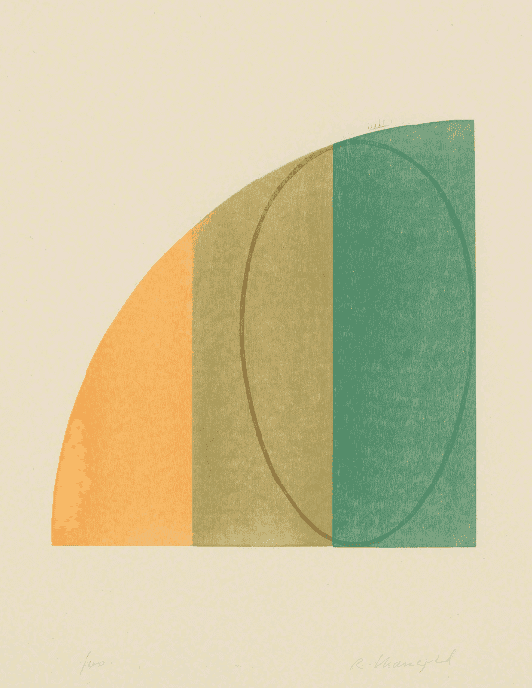 Robert Mangold, ‘Curved Plane-Figure III’, 1995, Print, Woodblock print, Pace Prints, Inc., Numbered, Dated