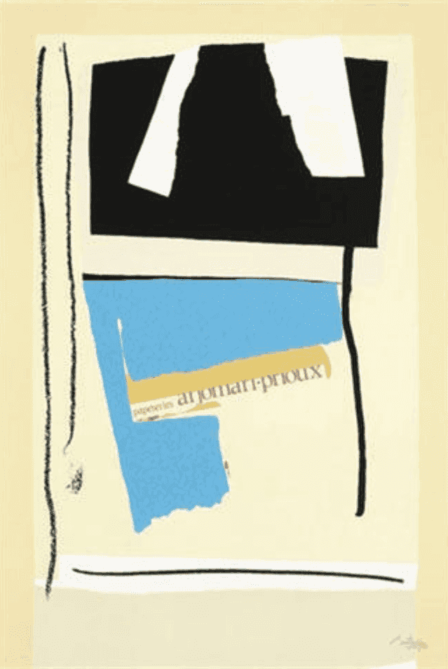Robert Motherwell, ‘America La France Variations V’, 1984, Print, Lithograph w/collage, null, Numbered