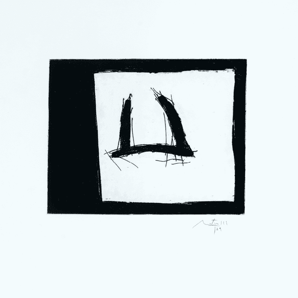 Robert Motherwell, ‘Black Open’, 1985, Print, Aquatint and line etching from one copper plate printed in black, Tyler Graphics Ltd., Numbered