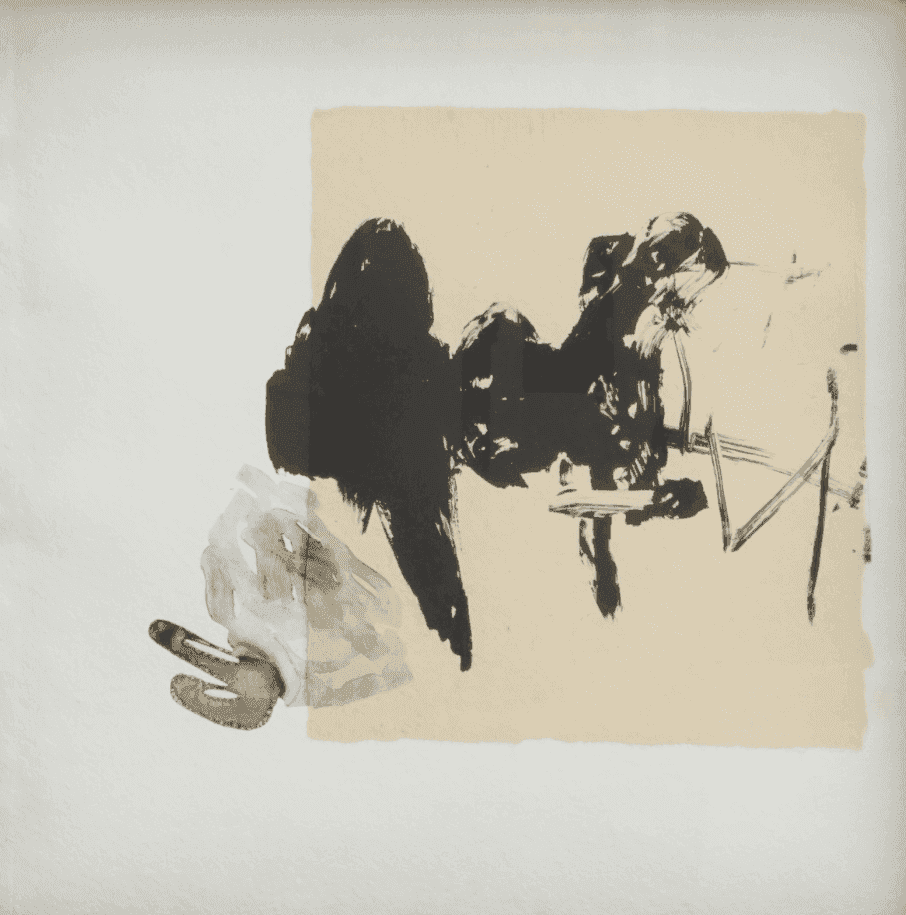 Robert Motherwell, ‘Black Undone by Tears’, 1983, Print, Original lithograph printed  on black ink on chine apliqué, Tyler Graphics Ltd., 