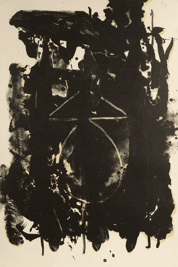 Robert Motherwell, ‘El General’, 1980, Print, Lithograph in black and cream on handmade Kisuki Hanga Dosa paper, Tyler Graphics Ltd., Numbered