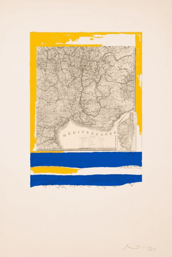 Robert Motherwell, ‘Mediterranean, State I’, 1975, Print, Lithograph and screenprint on white Arches Cover mold-made paper, null, Numbered