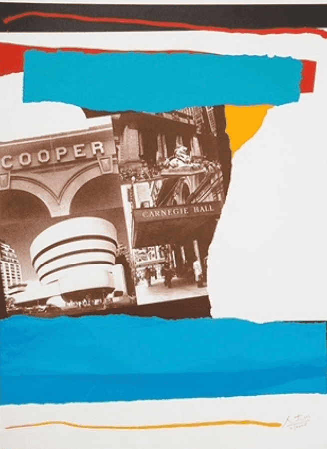 Robert Motherwell, ‘New York City Cultural Institutions’, 1982, Print, Lithograph in colours with embossing on Arches Cover mould-made paper, Tyler Graphics Ltd., Numbered