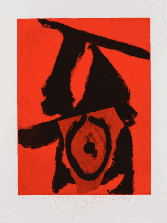 Robert Motherwell, ‘Red Queen’, 1989, Print, Aquatint, etching and collage, null, Numbered