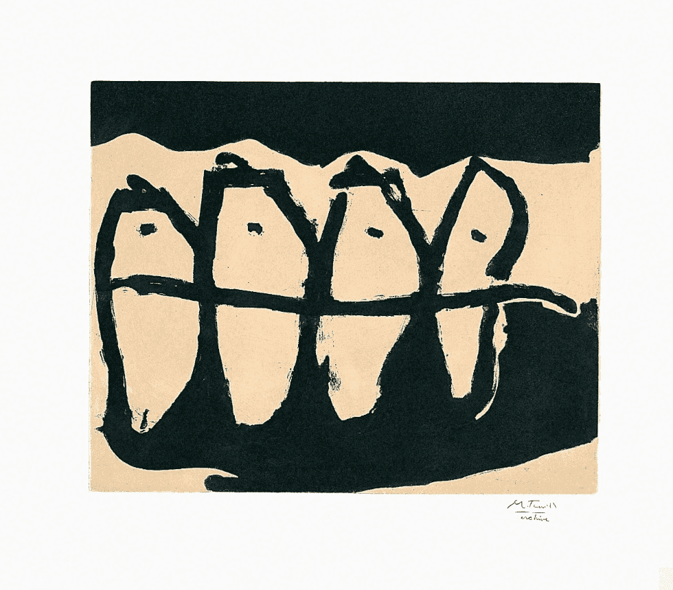 Robert Motherwell, ‘Wanderers’, 1985, Print, Aquatint, lift-ground etching and aquatint on Whatman paper, null, 