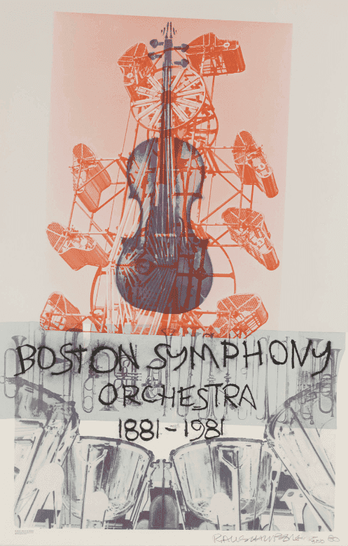 Robert Rauschenberg, ‘Boston Symphony Orchestra Poster’, 1980, Print, Offset lithograph on paper, null, Numbered, Dated