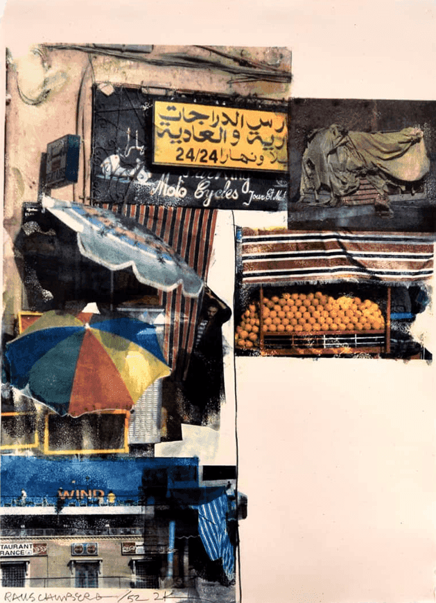 Robert Rauschenberg, ‘Flaps (Marrakitch)’, 2000, Print, Color screenprint., Gemini G.E.L., Los Angeles., Numbered, Dated
