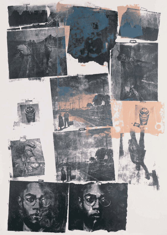 Robert Rauschenberg, ‘Landmark’, 1968, Print, Two Color Lithograph, null, Numbered, Dated