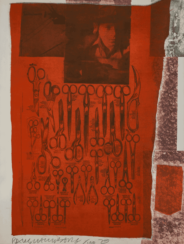 Robert Rauschenberg, ‘More Distant Visible Part of the Sea’, 1979, Print, Offset lithograph and screenprint in colours with fabric collage, null, Numbered, Dated