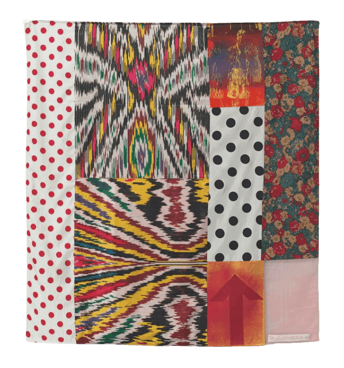 Robert Rauschenberg, ‘Samarkand Stitches II’, 1988, Print, Unique screen print and fabric collage, Gemini G.E.L., 
