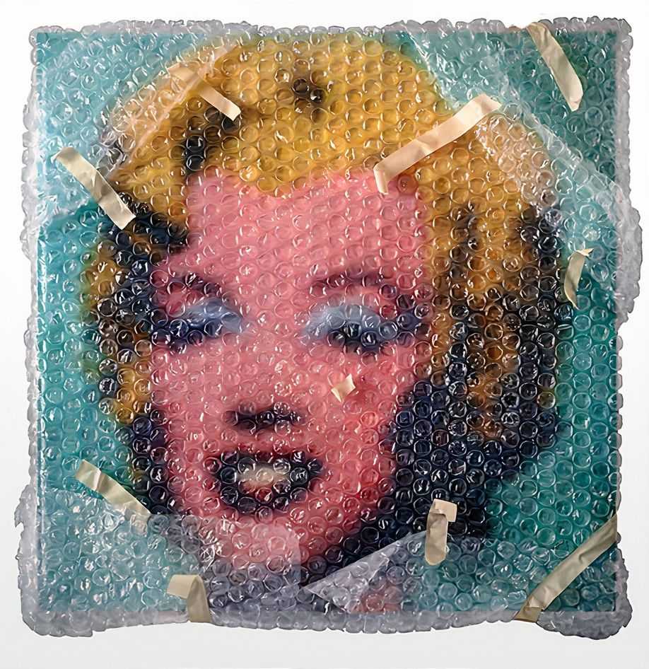 Robin Eley, ‘Turquoise Marilyn (wrapped)’, 2022, Print, Acrylic and archival ink on Hahnemuhle Rag 308, Self Released, Numbered, Handfinished