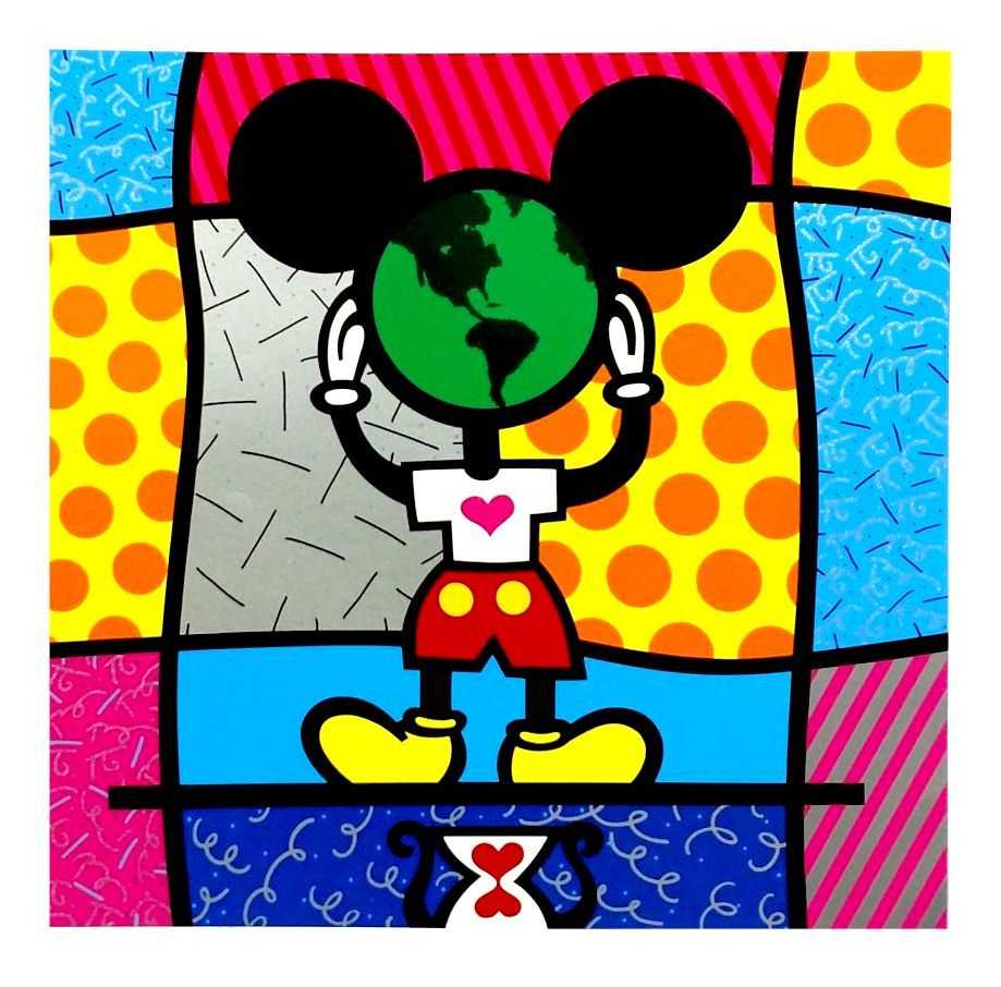Romero Britto, ‘Mickey's World’, 1997, Print, Screenprint, BRITTO®️ Studios, 
