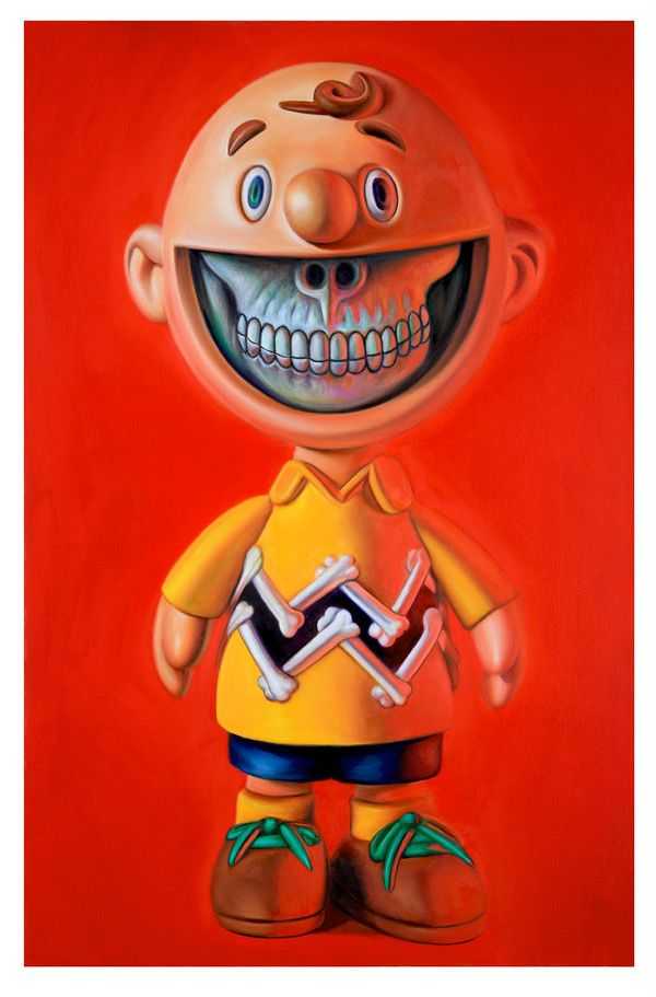 Ron English, ‘Charlie Brown Grin’, 11-12-2019, Print, Archival Pigment Print on 290gsm Moab Fine Art Paper, 1xRUN, Numbered