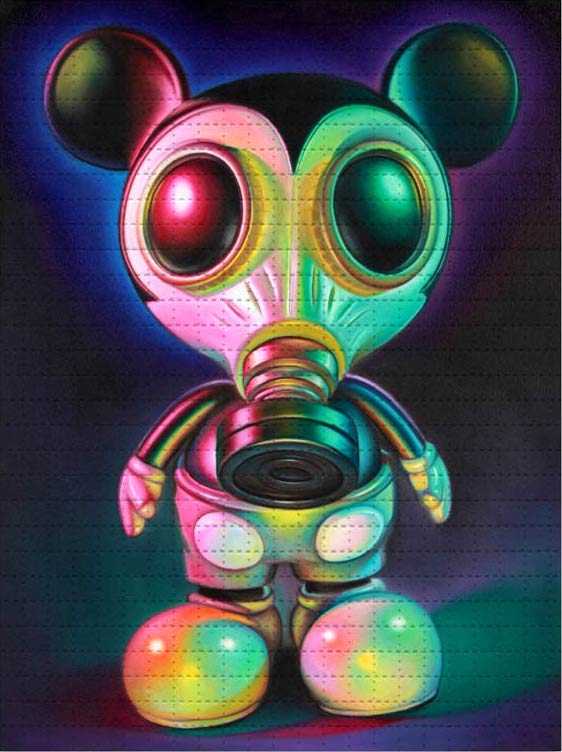 Ron English, ‘Gas Mask Mickey’, 19-04-2021, Print, Archival Pigment Print on Perforated Blotter Paper, 1xRUN, Numbered