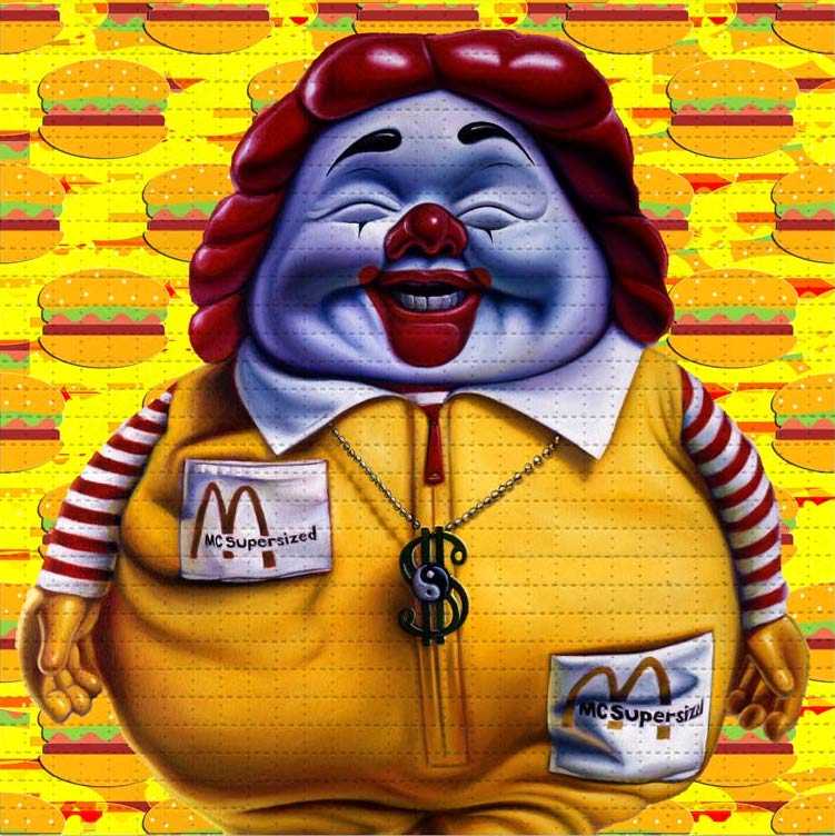 Ron English, ‘McTripping’, 19-04-2021, Print, Archival Pigment Print on Perforated Blotter Paper, 1xRUN, Numbered