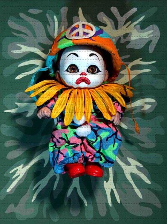 Ron English, ‘Peace Baby’, 19-04-2021, Print, Archival Pigment Print on Perforated Blotter Paper, 1xRUN, Numbered