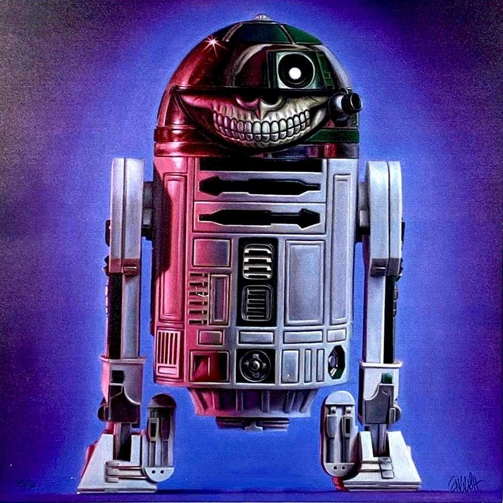 Ron English, ‘R2D2 Grin’, 15-03-2017, Print, Fine art wood print on 1/2" sustainable Birch, bright white finish, Prints On Wood, Numbered