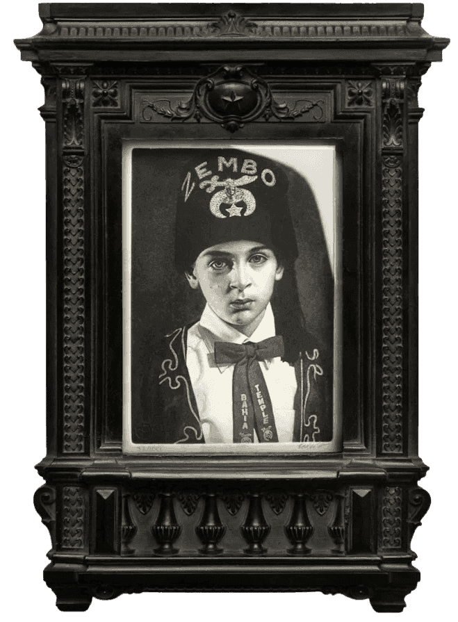 Ron English, ‘Zembo Boy’, 14-09-2009, Print, Etching on Rives Heavyweight printmaking paper with Charbonnel inks; Hand stained in ink and gouache, Pressure Printing, Numbered, Framed