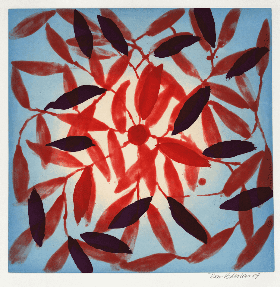Ross Bleckner, ‘Bonfire’, 2007, Print, Color aquatint etching on Somerset paper, Paulson Bott Press, Numbered, Dated