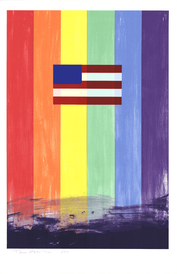 Ross Bleckner, ‘Gay Flag’, 1993, Print, Serigraph, null, Numbered