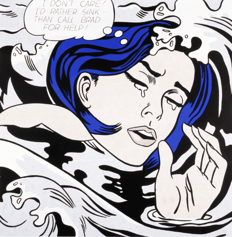 Roy Lichtenstein, ‘Drowning Girl’, 1989, Print, Serigraph, null, Numbered