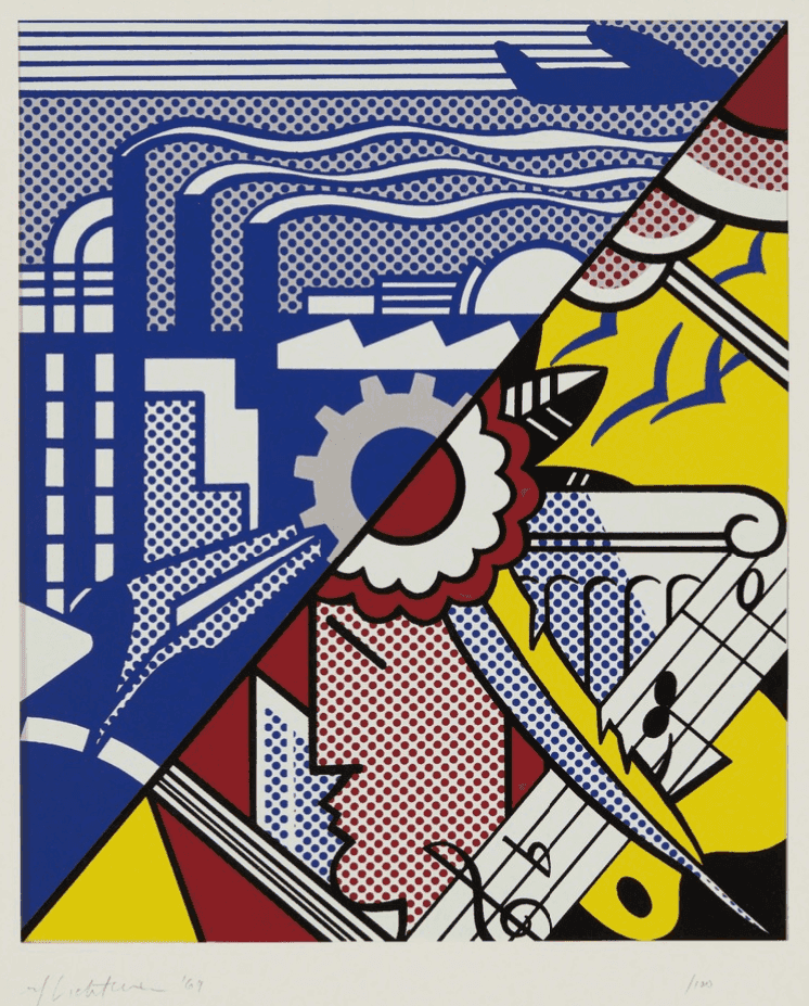 Roy Lichtenstein, ‘Industry and the Arts’, 1969, Print, Screenprint, null, Numbered, Dated