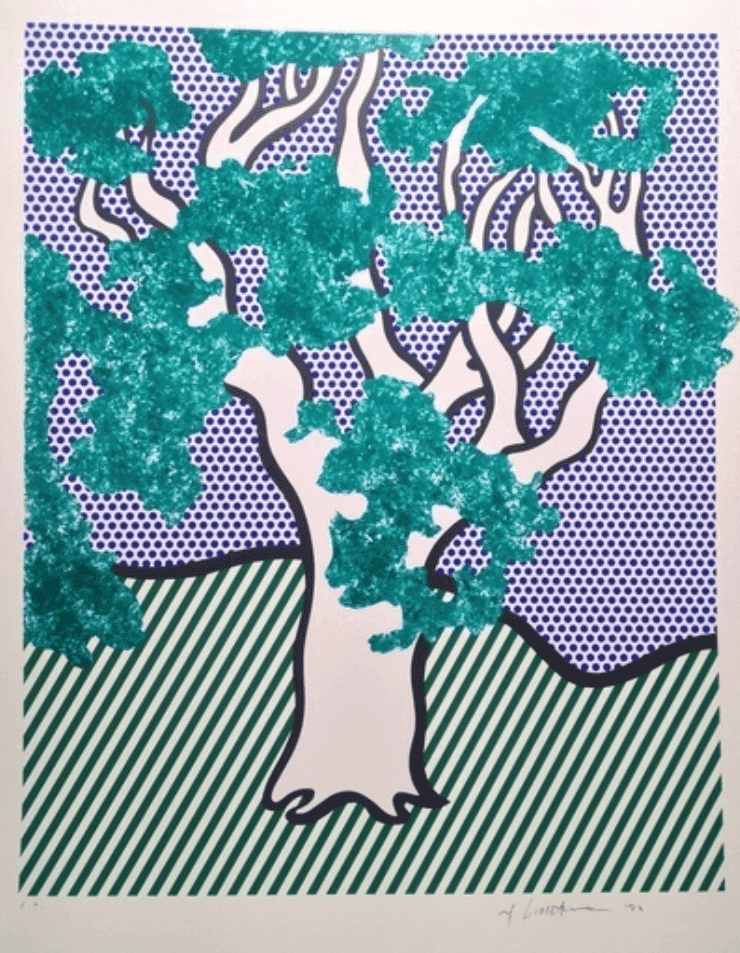 Roy Lichtenstein, ‘Rain Forest’, 1992, Print, Screenprint in colors, on Fabriano paper, Edition Domberger, Numbered, Dated