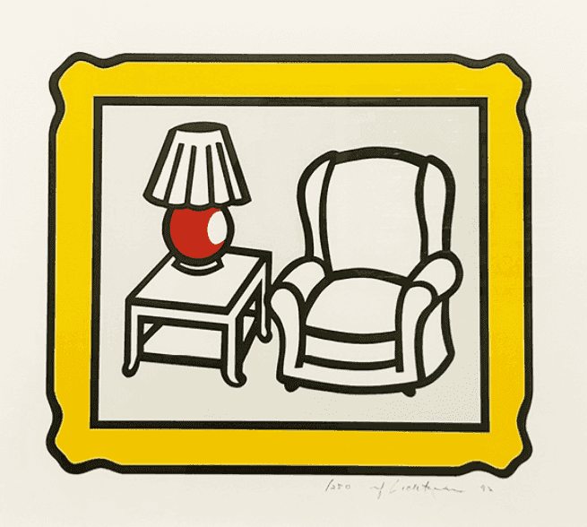 Roy Lichtenstein, ‘Red Lamp’, 1992, Print, Original Lithograph on Rives BFK Paper, null, Numbered, Dated
