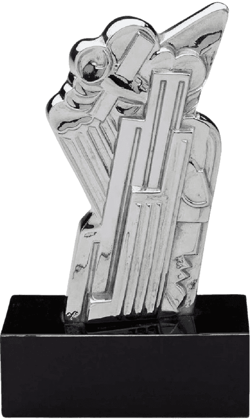 Roy Lichtenstein, ‘Salute to Airmail’, 1968, Sculpture, CHROMIUM PLATED COPPER, null, Numbered