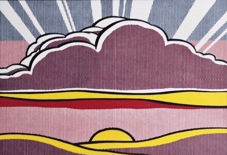 Roy Lichtenstein, ‘Sinking Sun’, 1987, Print, Offset lithograph, null, Numbered
