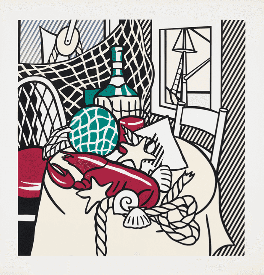 Roy Lichtenstein, ‘Still Life with Lobster’, 1974, Print, Color lithograph and silkscreen, null, Numbered, Dated