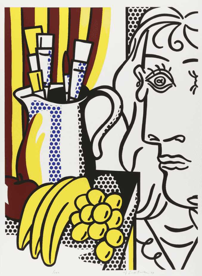 Roy Lichtenstein, ‘Still Life with Picasso’, 1973, Print, Screenprint, Propyläen-Verlag, Numbered, Dated